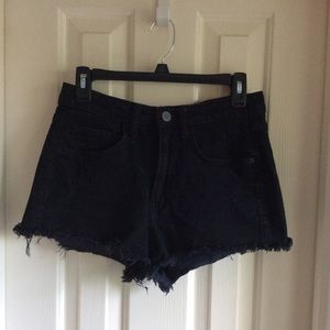 Mossimo Supply Co. Black Cut-off Jean Shorts